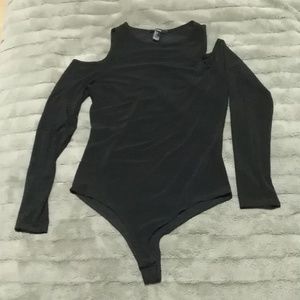 Cold shoulder, long sleeve bodysuit